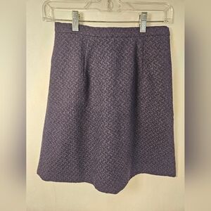 A Rose Has No Teeth Purple Textured Mini Skirt Women’s XS Wool Blend Lined